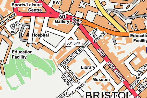 BS1 5PX map - OS OpenMap – Local (Ordnance Survey)