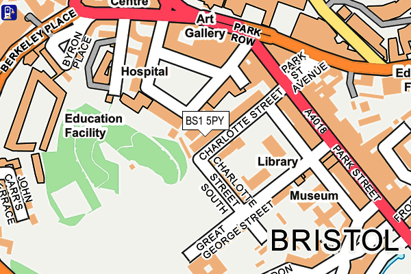BS1 5PY map - OS OpenMap – Local (Ordnance Survey)