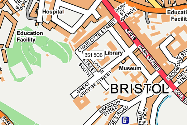 BS1 5QB map - OS OpenMap – Local (Ordnance Survey)