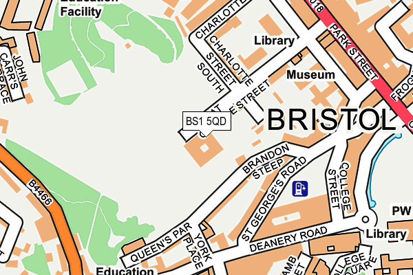 BS1 5QD map - OS OpenMap – Local (Ordnance Survey)