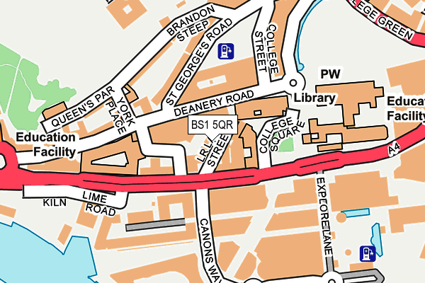 BS1 5QR map - OS OpenMap – Local (Ordnance Survey)