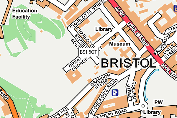 BS1 5QT map - OS OpenMap – Local (Ordnance Survey)