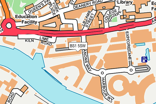 BS1 5SW map - OS OpenMap – Local (Ordnance Survey)