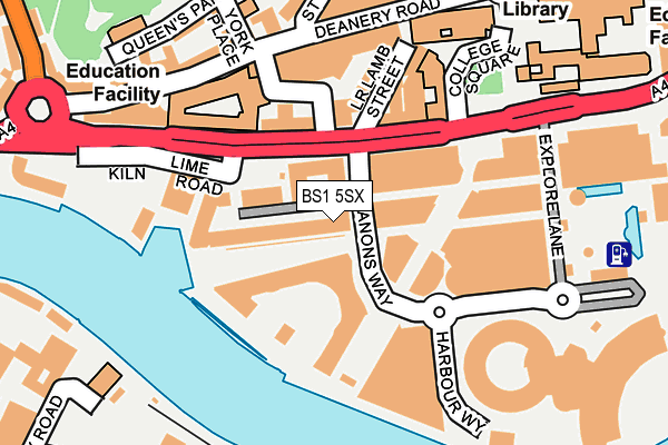 BS1 5SX map - OS OpenMap – Local (Ordnance Survey)