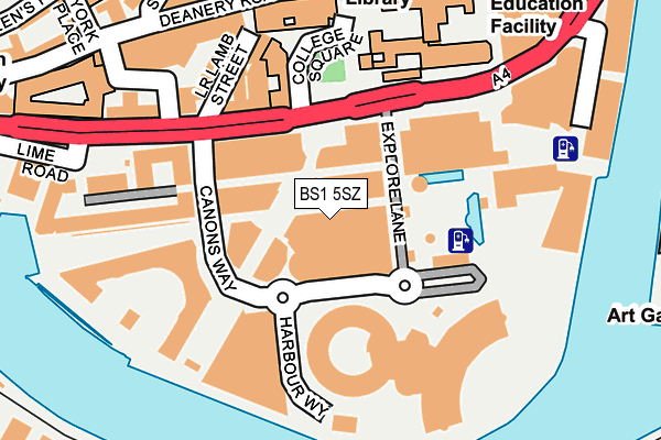 BS1 5SZ map - OS OpenMap – Local (Ordnance Survey)