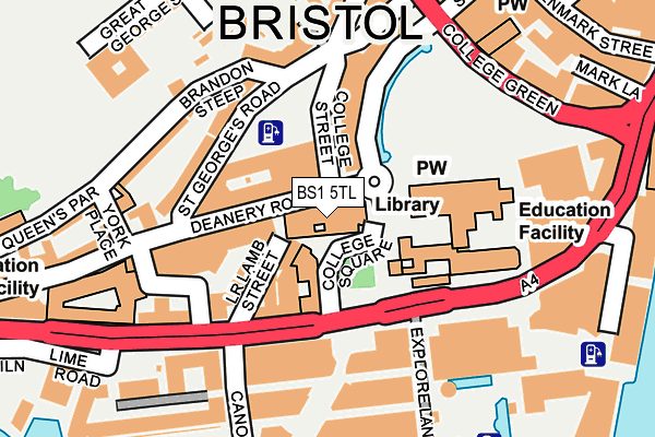 BS1 5TL map - OS OpenMap – Local (Ordnance Survey)