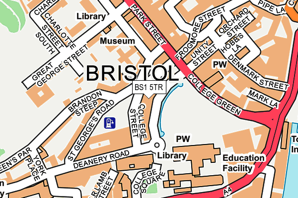 BS1 5TR map - OS OpenMap – Local (Ordnance Survey)