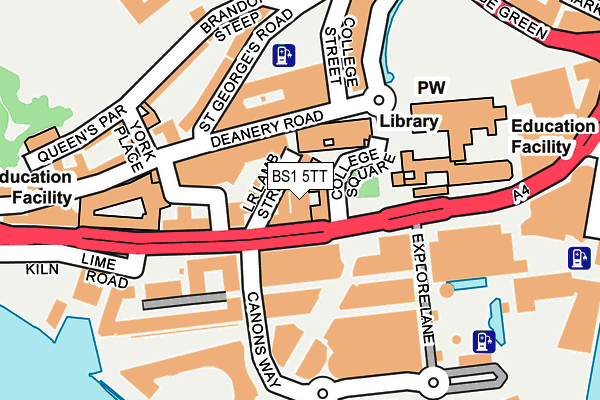 BS1 5TT map - OS OpenMap – Local (Ordnance Survey)