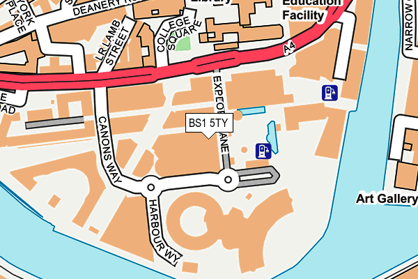 BS1 5TY map - OS OpenMap – Local (Ordnance Survey)