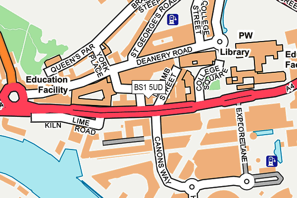 BS1 5UD map - OS OpenMap – Local (Ordnance Survey)