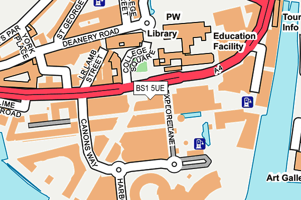 BS1 5UE map - OS OpenMap – Local (Ordnance Survey)