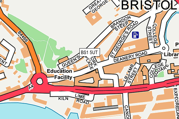 BS1 5UT map - OS OpenMap – Local (Ordnance Survey)