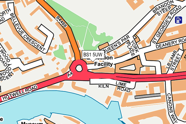 BS1 5UW map - OS OpenMap – Local (Ordnance Survey)