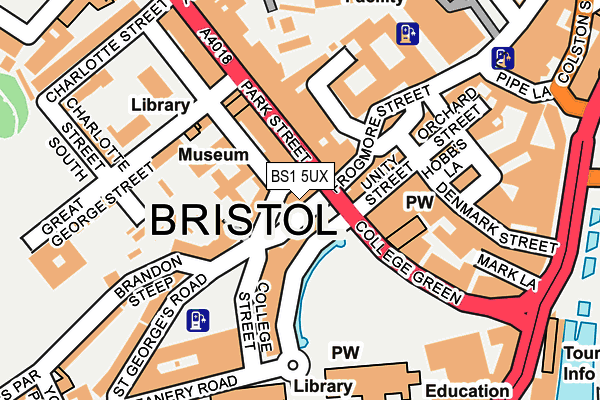 Map of BS1 J VENUE LIMITED at local scale