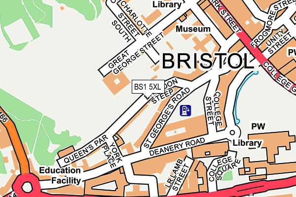 BS1 5XL map - OS OpenMap – Local (Ordnance Survey)