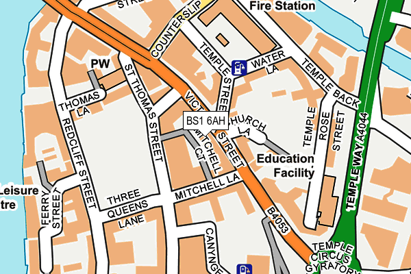 BS1 6AH map - OS OpenMap – Local (Ordnance Survey)