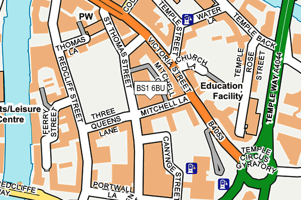 BS1 6BU map - OS OpenMap – Local (Ordnance Survey)
