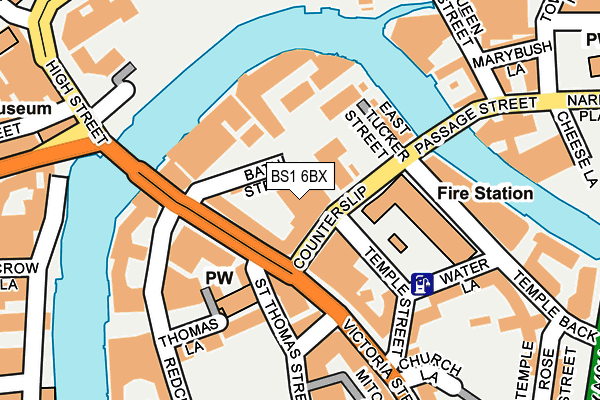 BS1 6BX map - OS OpenMap – Local (Ordnance Survey)