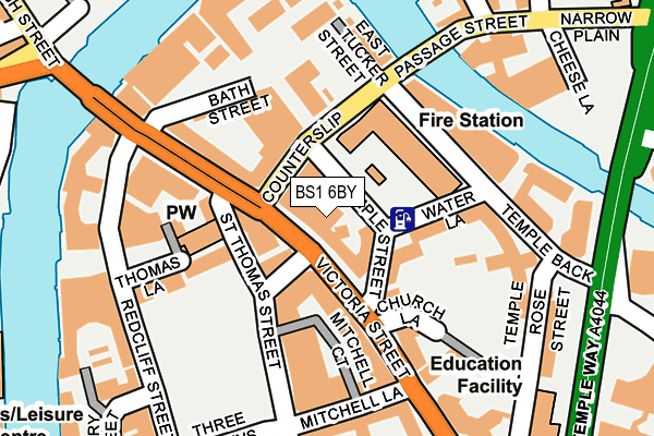 BS1 6BY map - OS OpenMap – Local (Ordnance Survey)