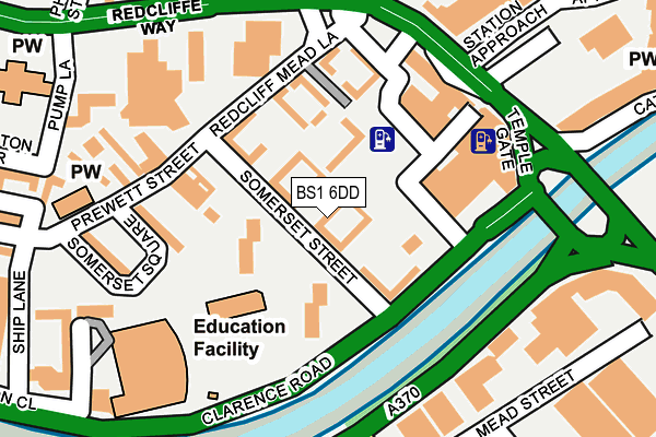BS1 6DD map - OS OpenMap – Local (Ordnance Survey)