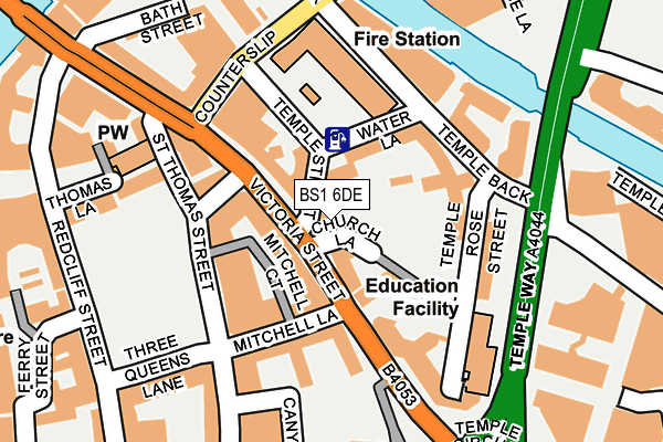 BS1 6DE map - OS OpenMap – Local (Ordnance Survey)