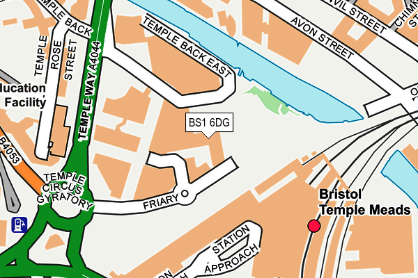 BS1 6DG map - OS OpenMap – Local (Ordnance Survey)