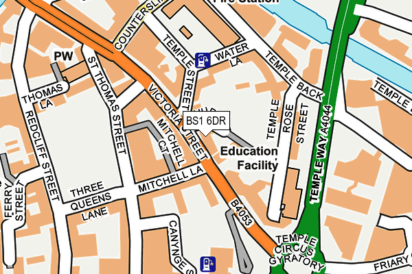 BS1 6DR map - OS OpenMap – Local (Ordnance Survey)
