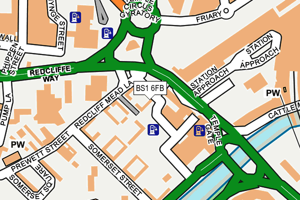BS1 6FB map - OS OpenMap – Local (Ordnance Survey)
