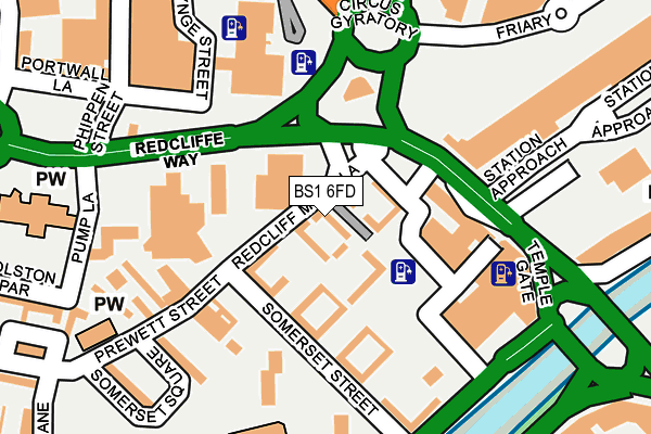 BS1 6FD map - OS OpenMap – Local (Ordnance Survey)