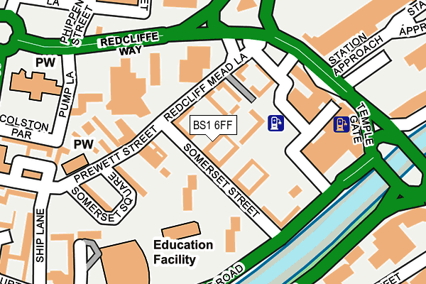 BS1 6FF map - OS OpenMap – Local (Ordnance Survey)