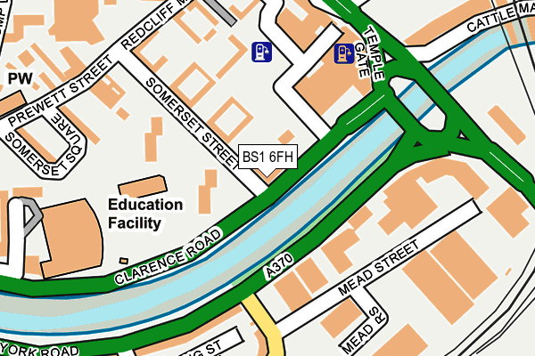 BS1 6FH map - OS OpenMap – Local (Ordnance Survey)