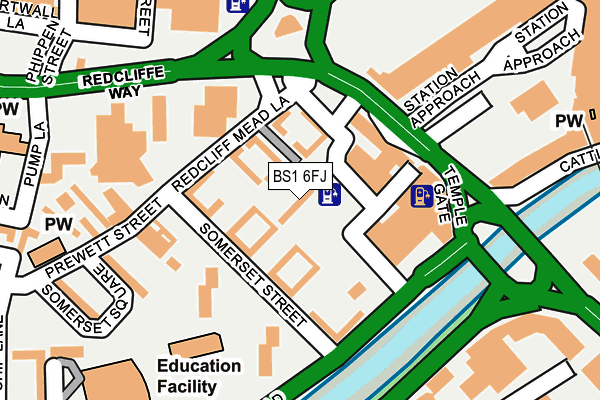 BS1 6FJ map - OS OpenMap – Local (Ordnance Survey)