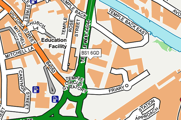 BS1 6GD map - OS OpenMap – Local (Ordnance Survey)