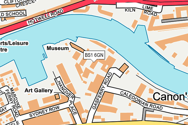 BS1 6GN map - OS OpenMap – Local (Ordnance Survey)