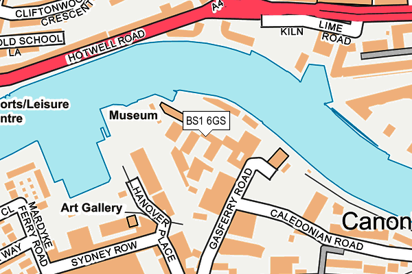 BS1 6GS map - OS OpenMap – Local (Ordnance Survey)