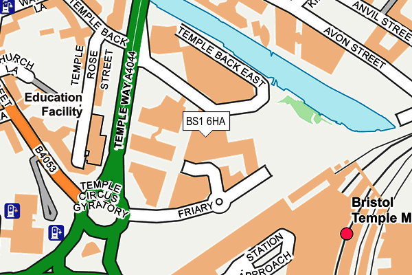 BS1 6HA map - OS OpenMap – Local (Ordnance Survey)