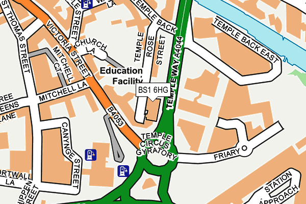 BS1 6HG map - OS OpenMap – Local (Ordnance Survey)
