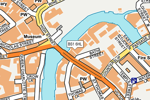 BS1 6HL map - OS OpenMap – Local (Ordnance Survey)