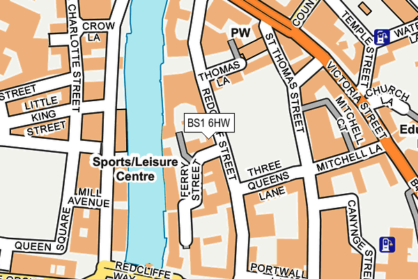 BS1 6HW map - OS OpenMap – Local (Ordnance Survey)