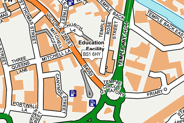 BS1 6HY map - OS OpenMap – Local (Ordnance Survey)