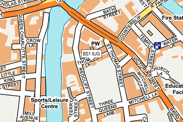 BS1 6JG map - OS OpenMap – Local (Ordnance Survey)