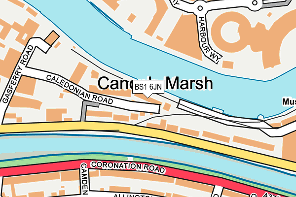 BS1 6JN map - OS OpenMap – Local (Ordnance Survey)