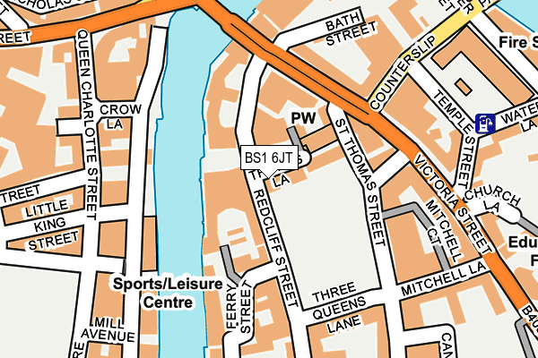 BS1 6JT map - OS OpenMap – Local (Ordnance Survey)
