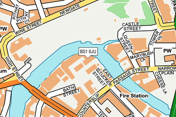 BS1 6JU map - OS OpenMap – Local (Ordnance Survey)