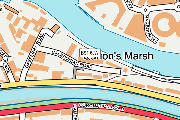 BS1 6JW map - OS OpenMap – Local (Ordnance Survey)