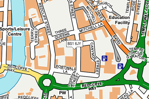 BS1 6JY map - OS OpenMap – Local (Ordnance Survey)