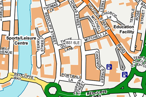 BS1 6LE map - OS OpenMap – Local (Ordnance Survey)