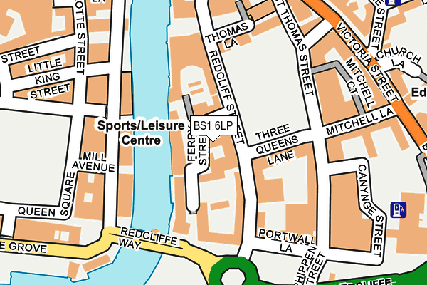 BS1 6LP map - OS OpenMap – Local (Ordnance Survey)