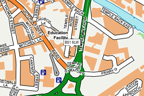 BS1 6LW map - OS OpenMap – Local (Ordnance Survey)