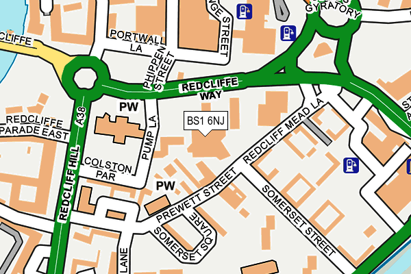 BS1 6NJ map - OS OpenMap – Local (Ordnance Survey)